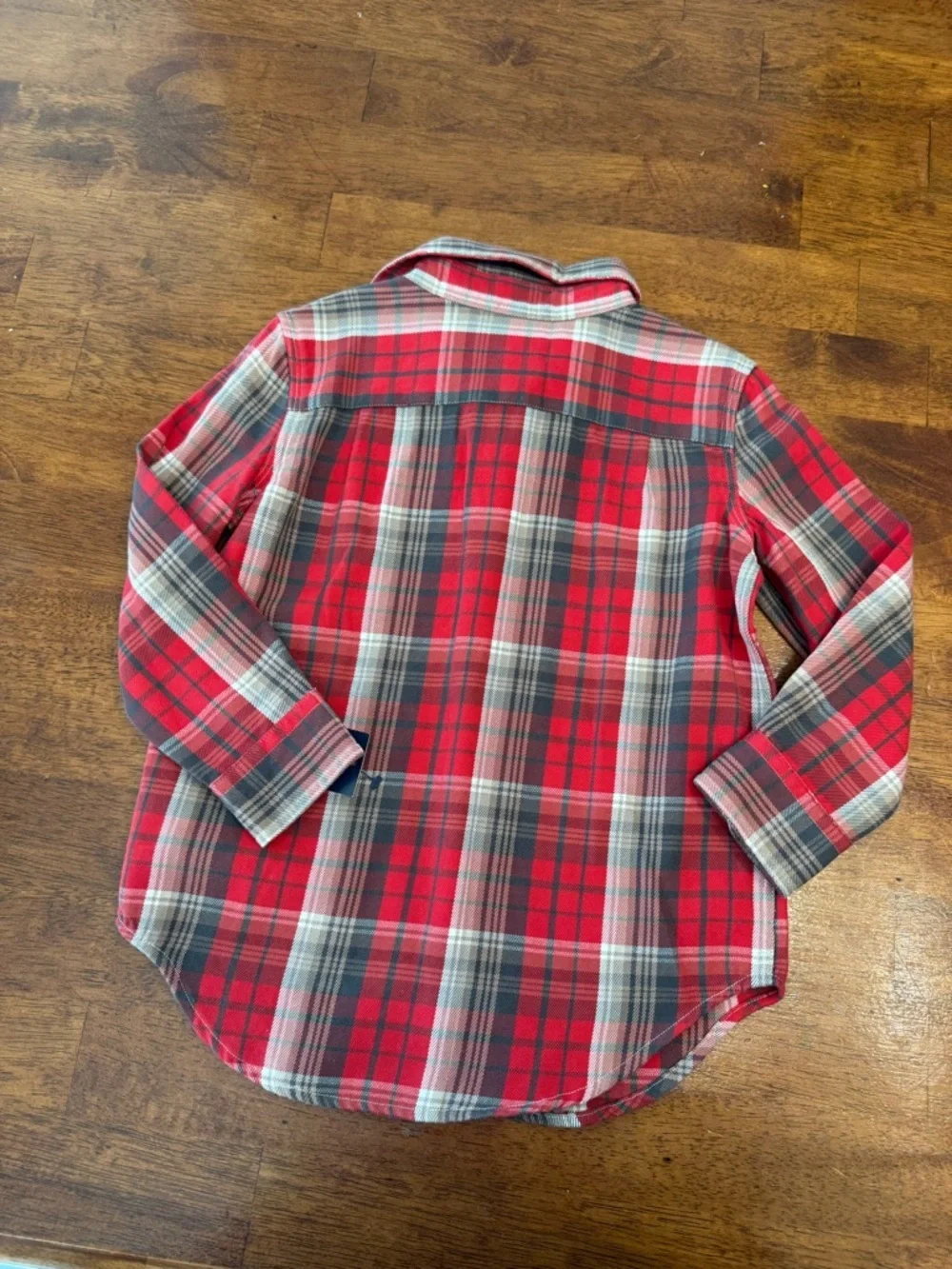 NWT Polo Ralph Lauren Red and Gray Plaid Button-Down Shirt for Kids size 4/4T